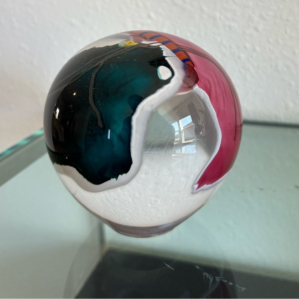 2004 James R. Wilbert signed artwork in glass.